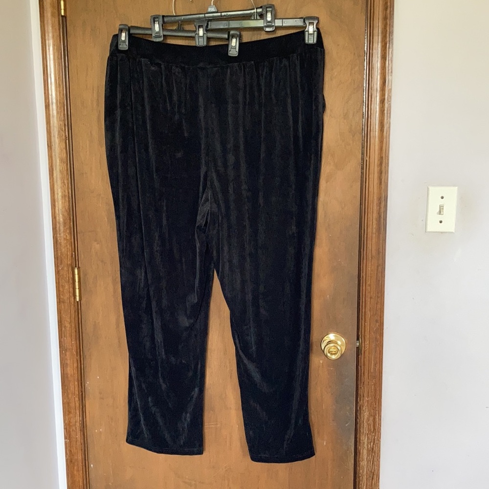 Emily Daniels black pull on knit corduroy pant size 3X - Picture 8 of 17